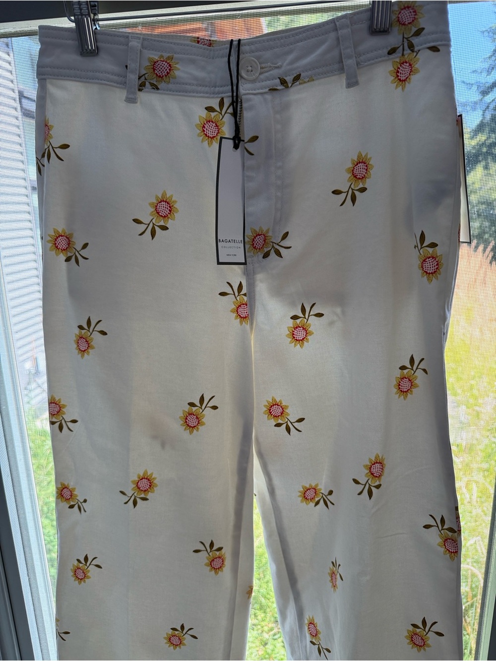 Bagatelle Collection NWT Cream/sunflower cotton twill pants size 8 - Picture 8 of 8